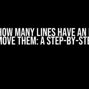 Count How Many Lines Have an R or a Y and Remove Them: A Step-by-Step Guide