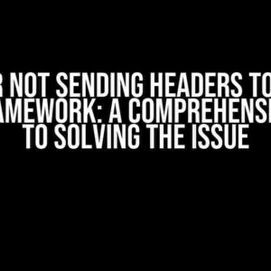Flutter Not Sending Headers to Django Rest Framework: A Comprehensive Guide to Solving the Issue